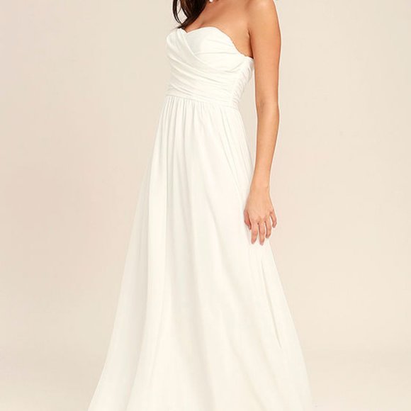 Lulu’s White Strapless Maxi Dress - Picture 2 of 6